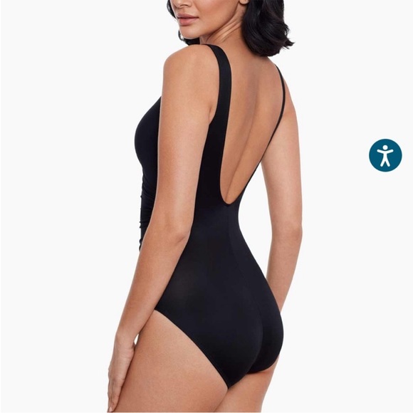 Miraclesuit Black Must Have Escape One-Piece Slimming Underwire Swimsuit Size 8 - Picture 6 of 13
